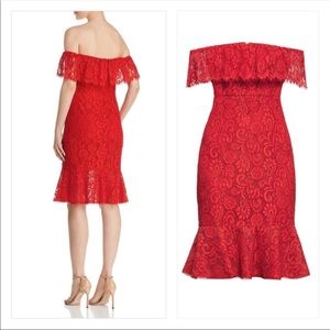 BCBG Red Lace Dress